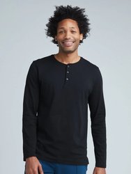 Henley Shirt - Black - Black