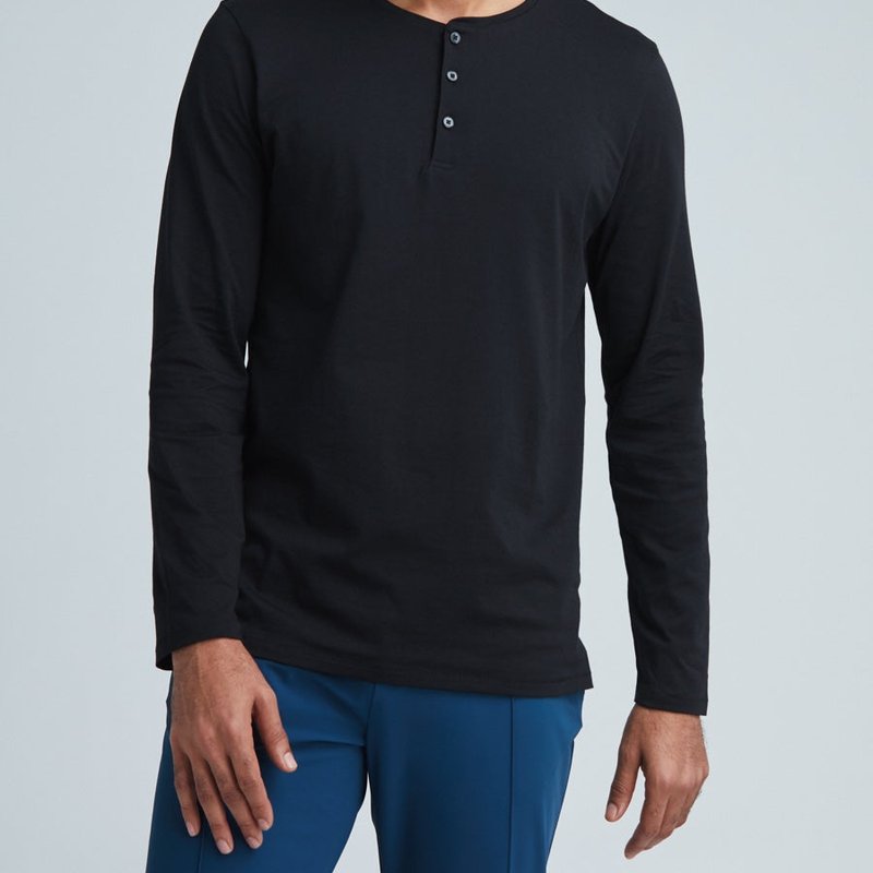 State Of Matter Henley Shirt In Black