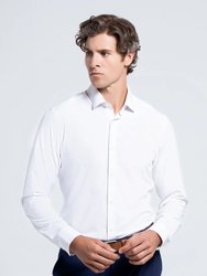 Men's White Long Sleeve Dress Shirt - White
