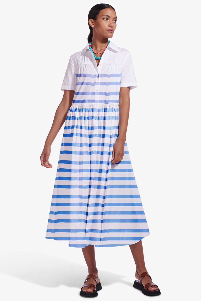 STAUD Guilia Oversized Striped Maxi Dress | Verishop