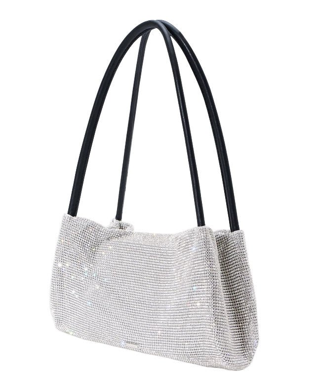 Shop Staud Women Penny Crystal Rhinestone Mini Shoulder Leather Bag In White