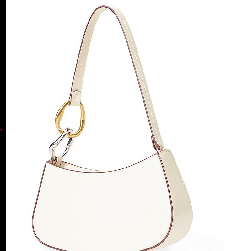 Shop Staud Women's Ollie Leather Shoulder Handbag, Cream In White