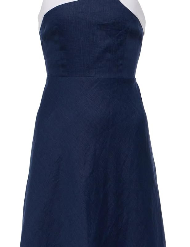 Shop Staud Women's Sirani Asymmetric Linen Maxi Dress In Blue