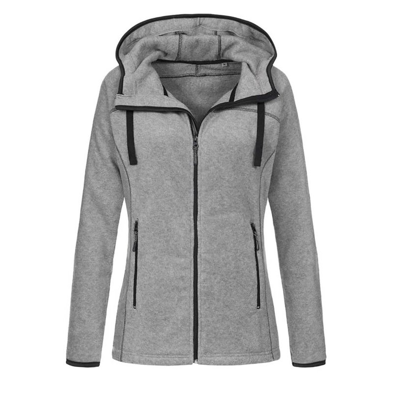Stedman Active Stedman Womens/ladies Active Power Fleece Jacket (heather Gray) In Grey