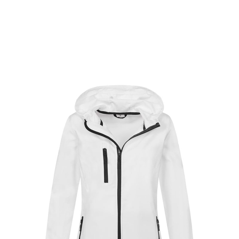 Stedman Active Stedman Womens/ladies Active Softest Shell Hooded Jacket (white)