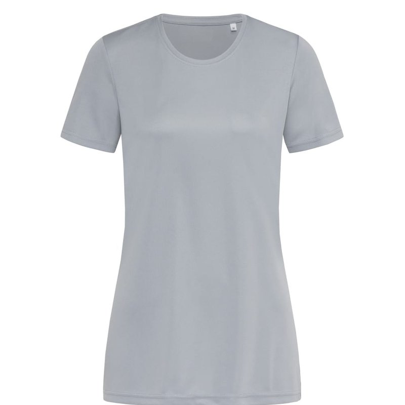 Stedman Active Stedman Womens/ladies Active Sports Tee (silver Gray) In Grey