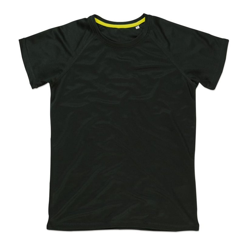 Stedman Active Stedman Womens/ladies Raglan Mesh T-shirt (black Opal)