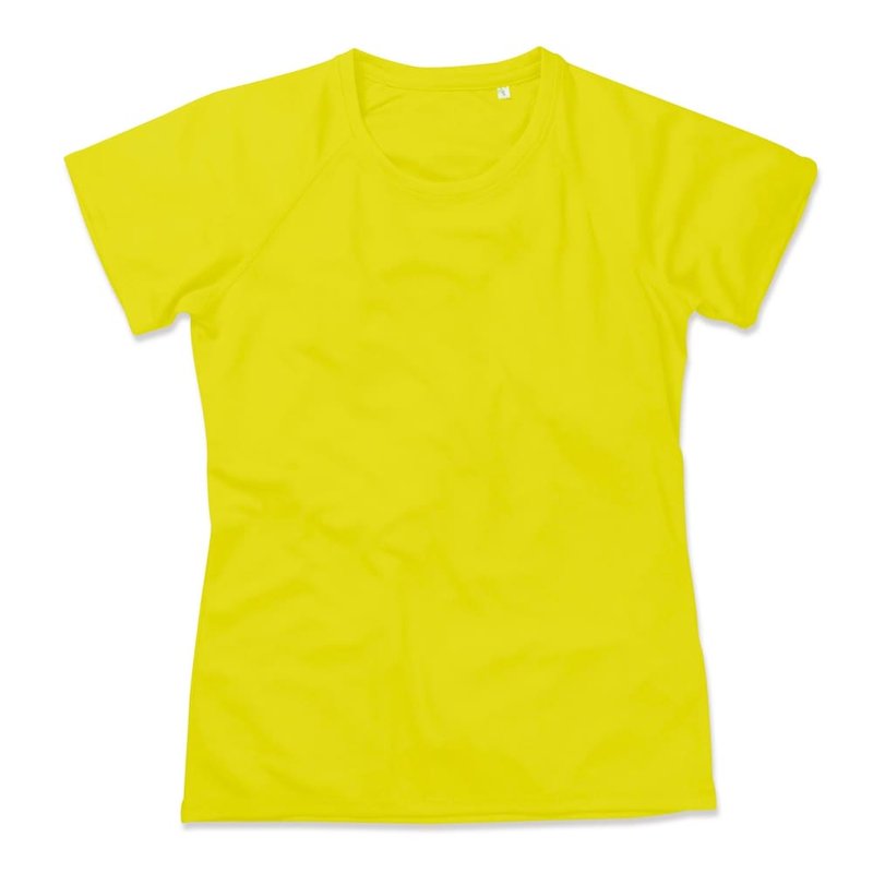 Stedman Active Stedman Womens/ladies Raglan Mesh T-shirt (cyber Yellow)