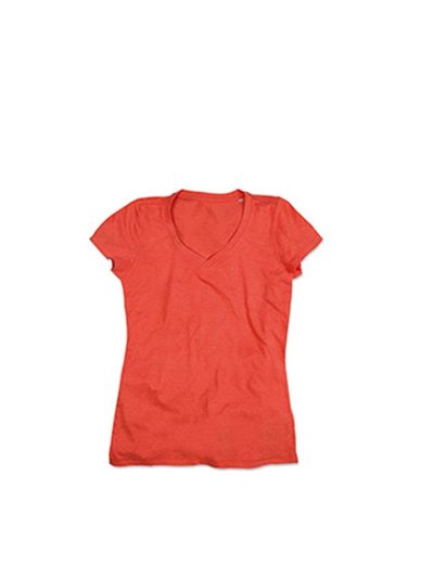 Stedman Stars Stedman Womens/Ladies Lisa Melange V Neck T-Shirt (Pumpkin Heather) product