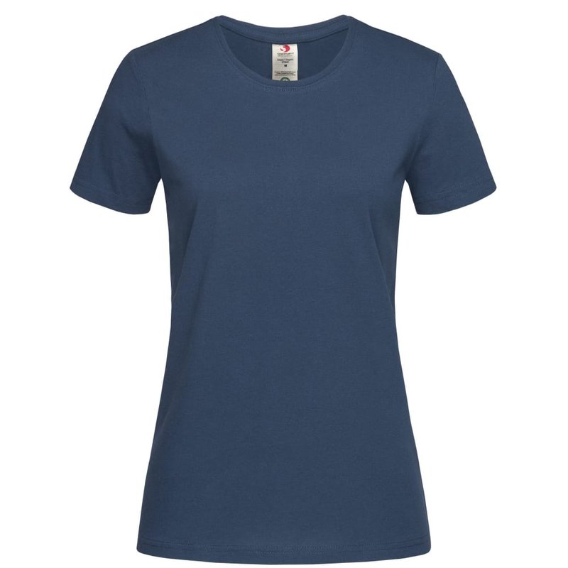 Stedman Womens/ladies Classic Organic T-shirt (navy) In Blue