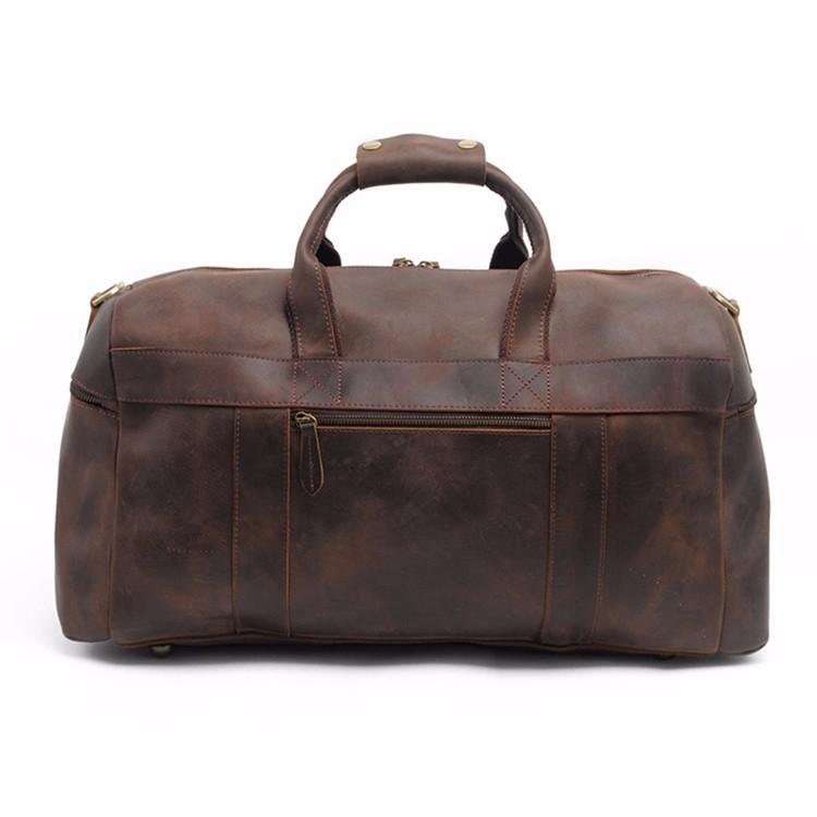 Shop Steel Horse Leather The Asta Weekender Handcrafted Leather Duffle Bag In Brown