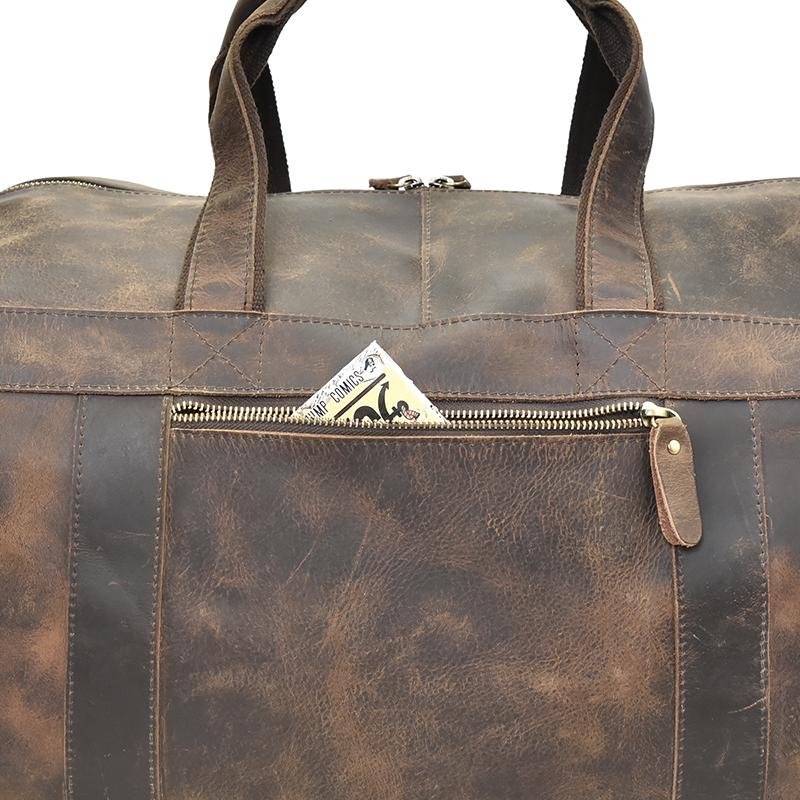 Shop Steel Horse Leather The Colden Duffle Bag Large Capacity Leather Weekender In Brown