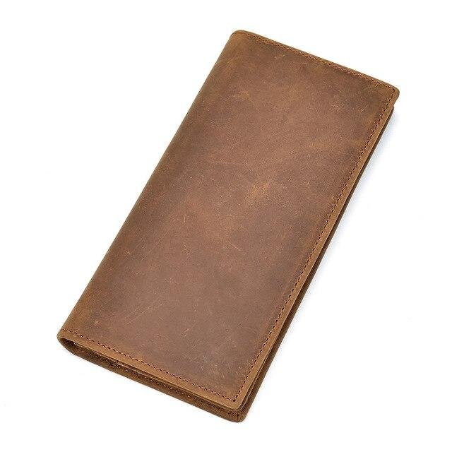 Steel Horse Leather The Pathfinder Bifold Wallet Genuine Leather Pocket Book In Brown