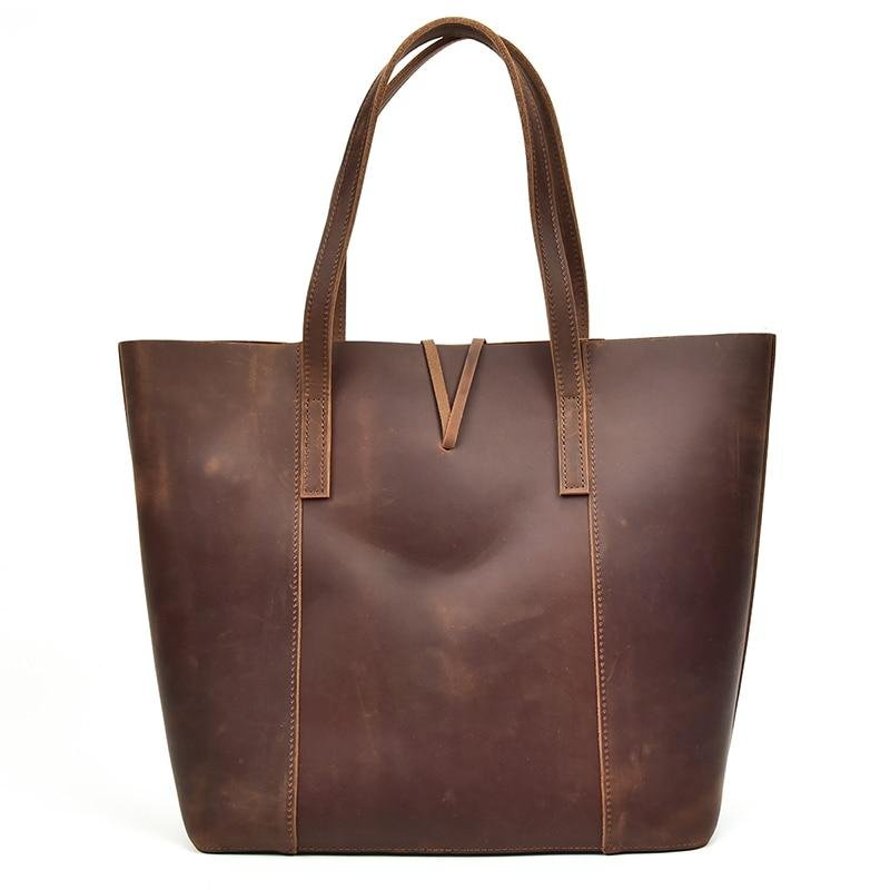 Shop Steel Horse Leather The Taavi Handcrafted Leather Tote Bag In Brown