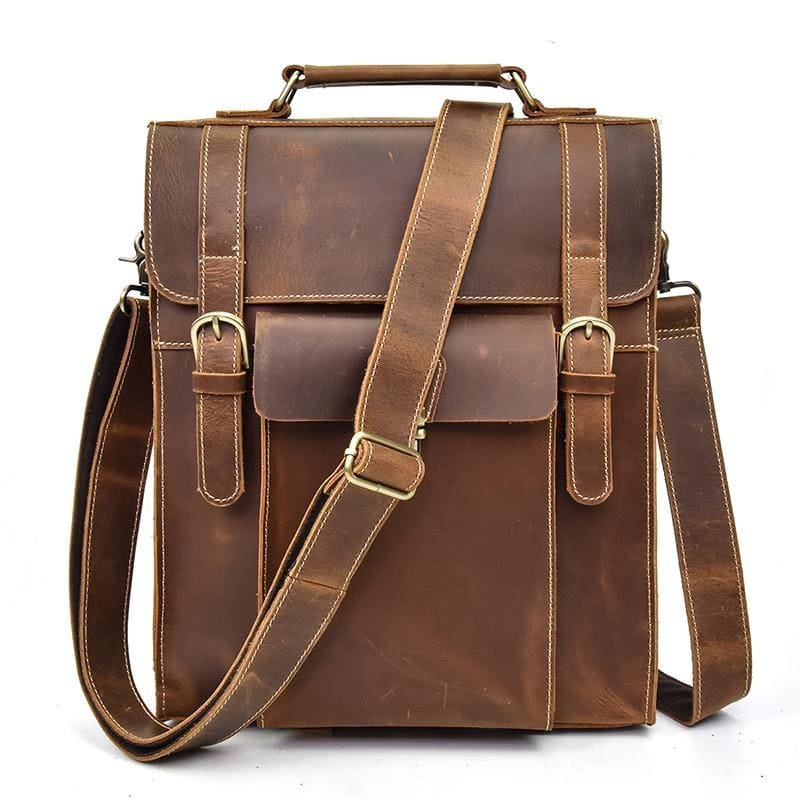 Steel Horse Leather The Vali Backpack Handmade Vintage Leather In Brown