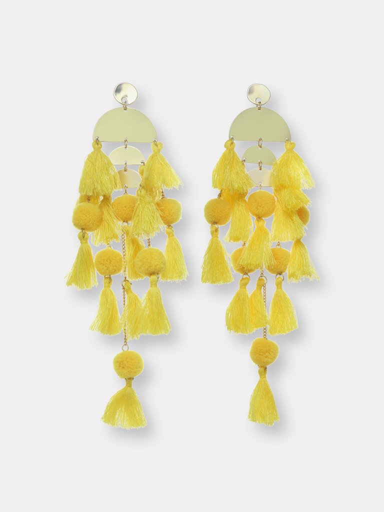 Calypso Tassel Earring - Gold-Yellow