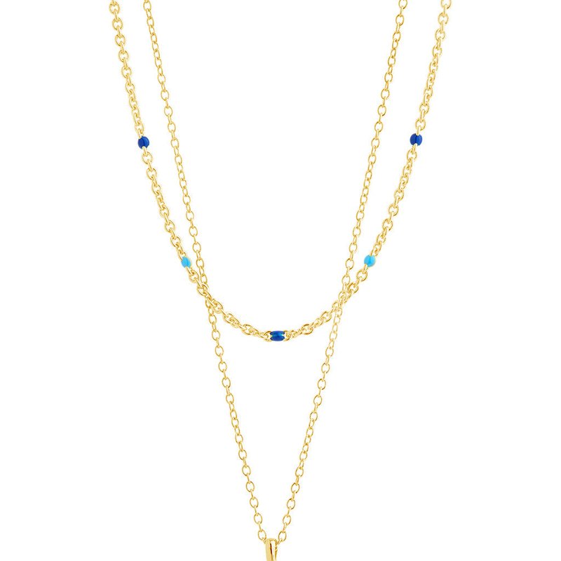 Sterling Forever Alessandra Layered Necklace In Gold