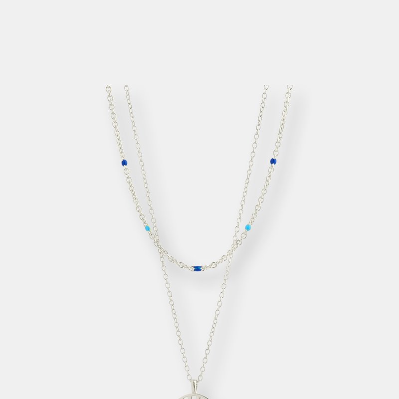 Sterling Forever Alessandra Layered Necklace In Silver