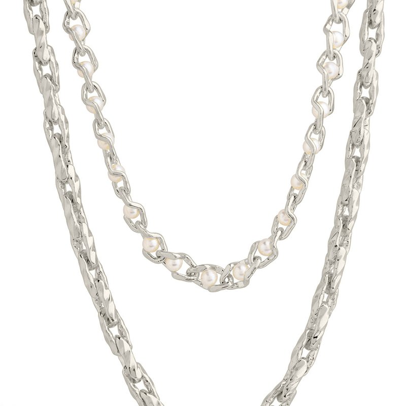 Shop Sterling Forever Amedea Layered Necklace In Grey