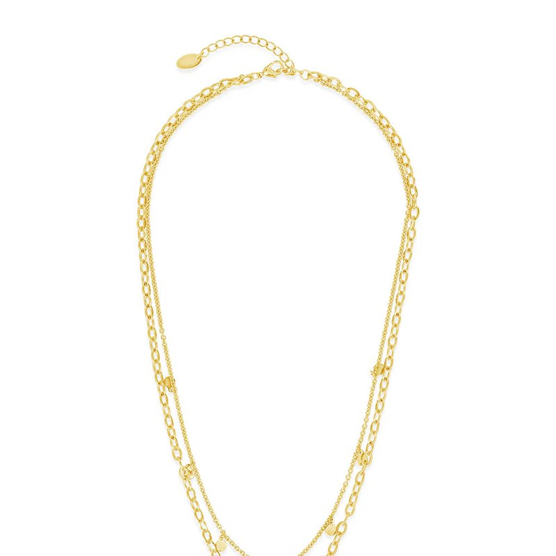 Sterling Forever Bellamy Layered Necklace In Gold
