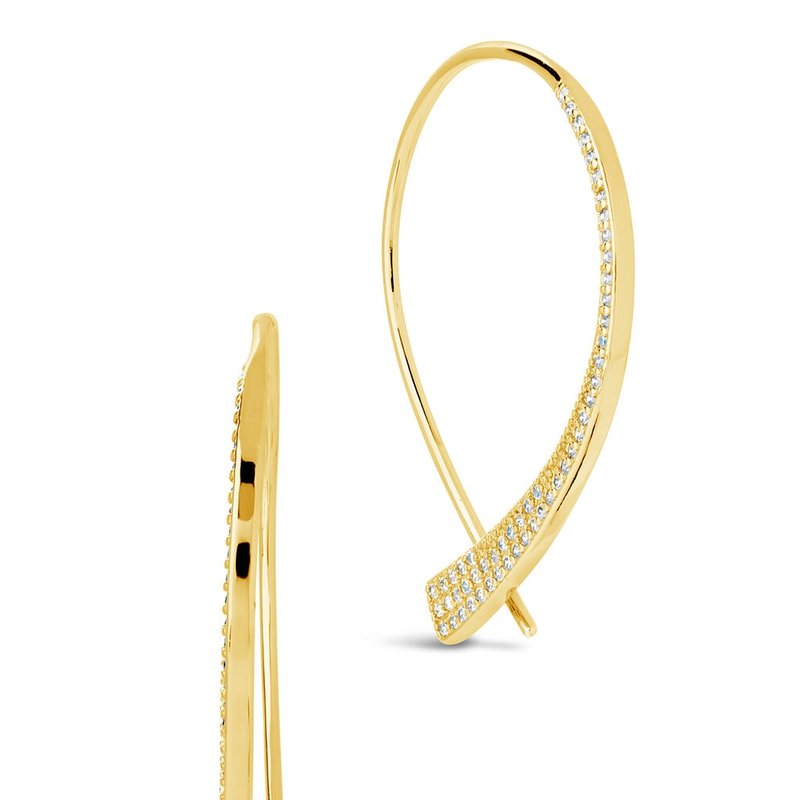 Shop Sterling Forever Carlotta Threader Earrings In Gold