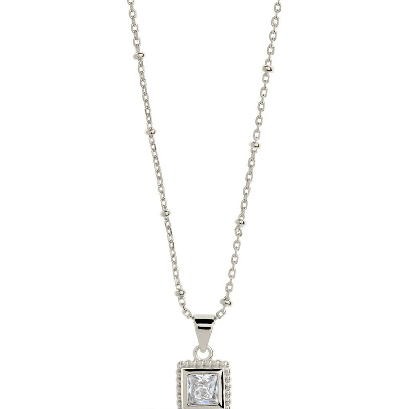 Sterling Forever Cassia Pendant Necklace In Grey