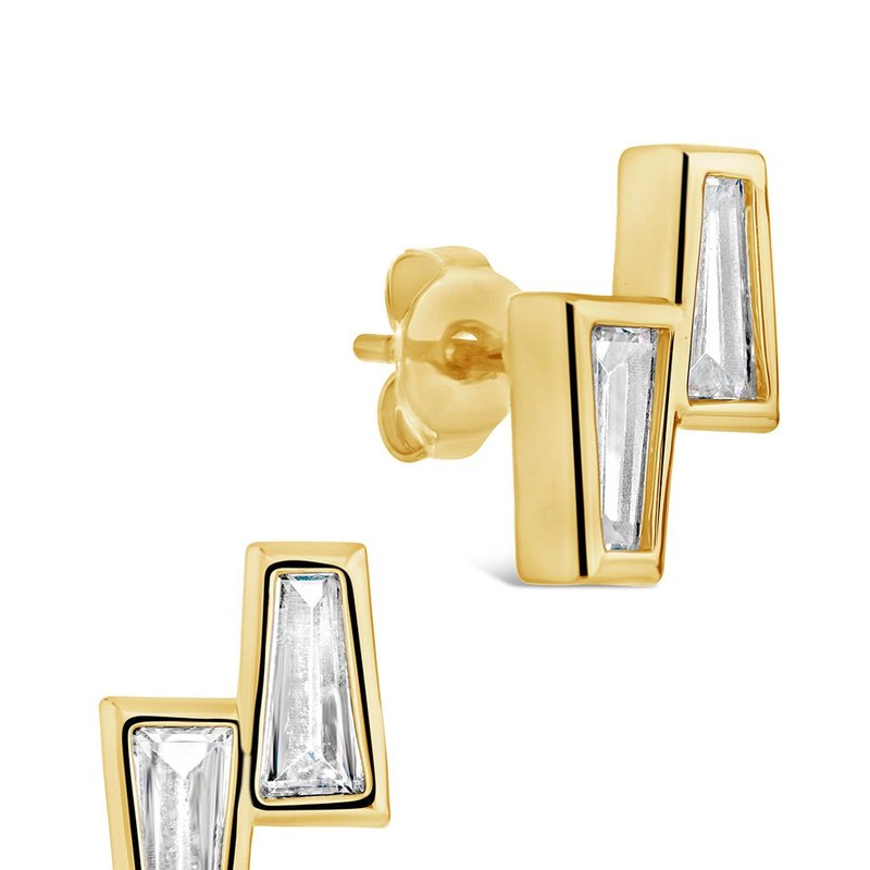 Sterling Forever Colsie Studs In Gold