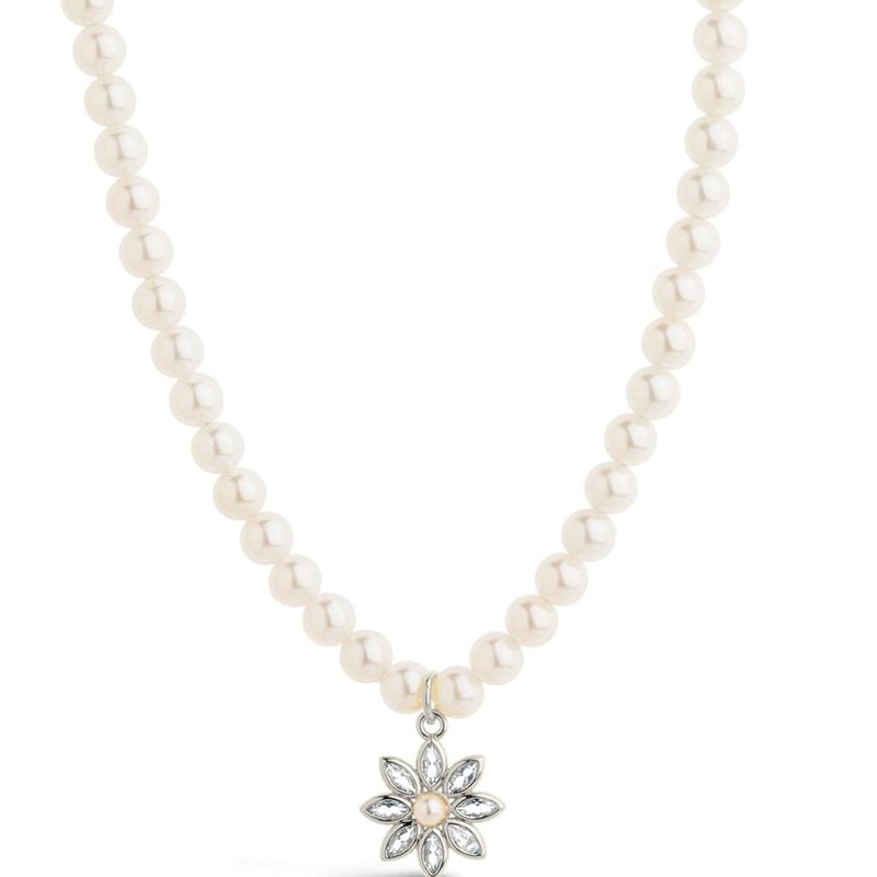 Shop Sterling Forever Esti Pearl Necklace In Grey