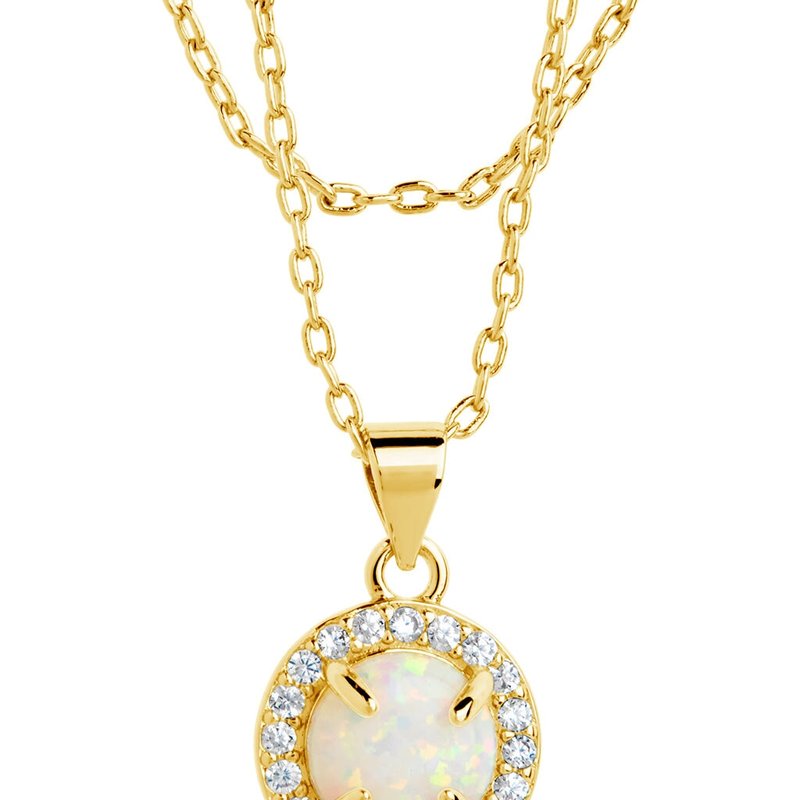 Shop Sterling Forever Fabienne Layered Necklace In Yellow