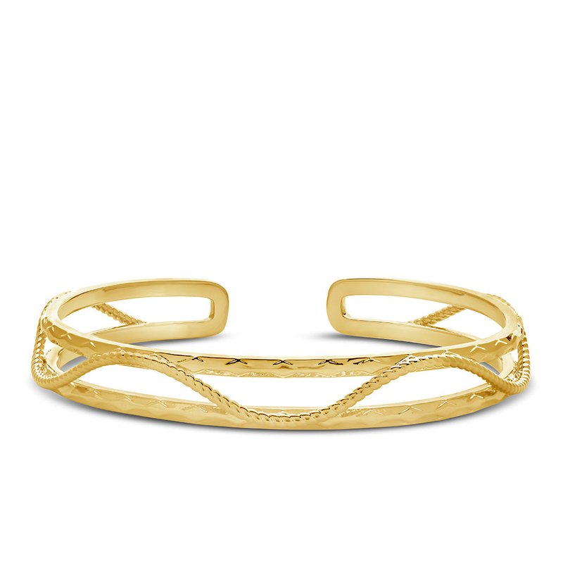Shop Sterling Forever Fallon Cuff Bracelet In Gold