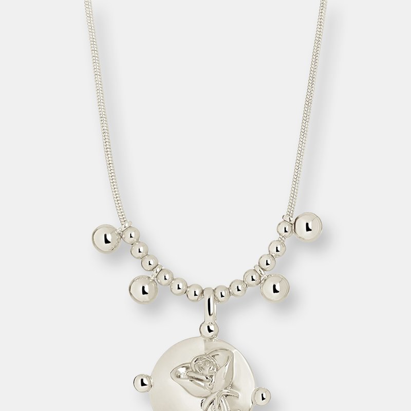 Sterling Forever Fleur Necklace In Silver