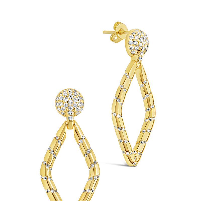 Shop Sterling Forever Gisele Drop Studs In Gold