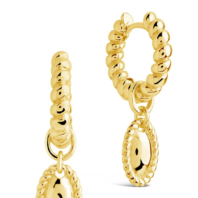 Sterling Forever Hartley Hoops In Gold