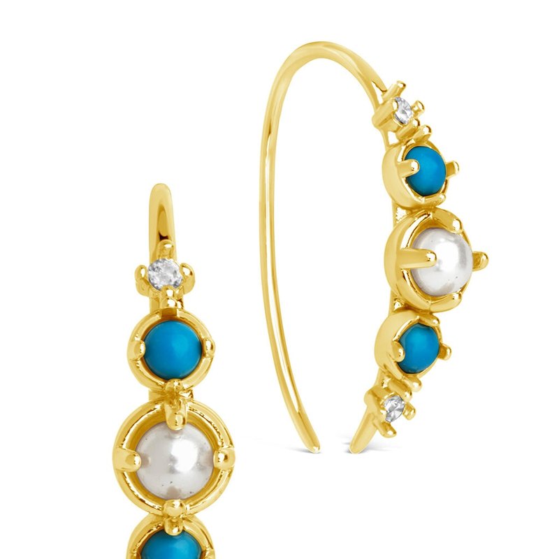 Sterling Forever Indra Drop Earrings In Gold