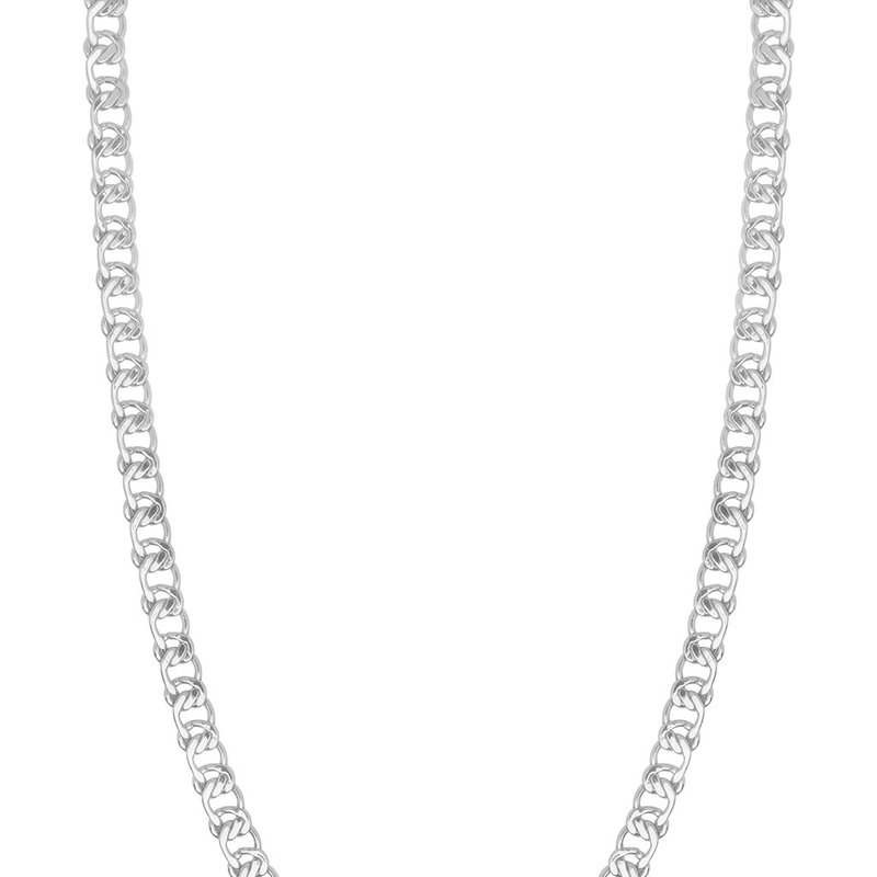Sterling Forever Interlocking Curb Chain In White