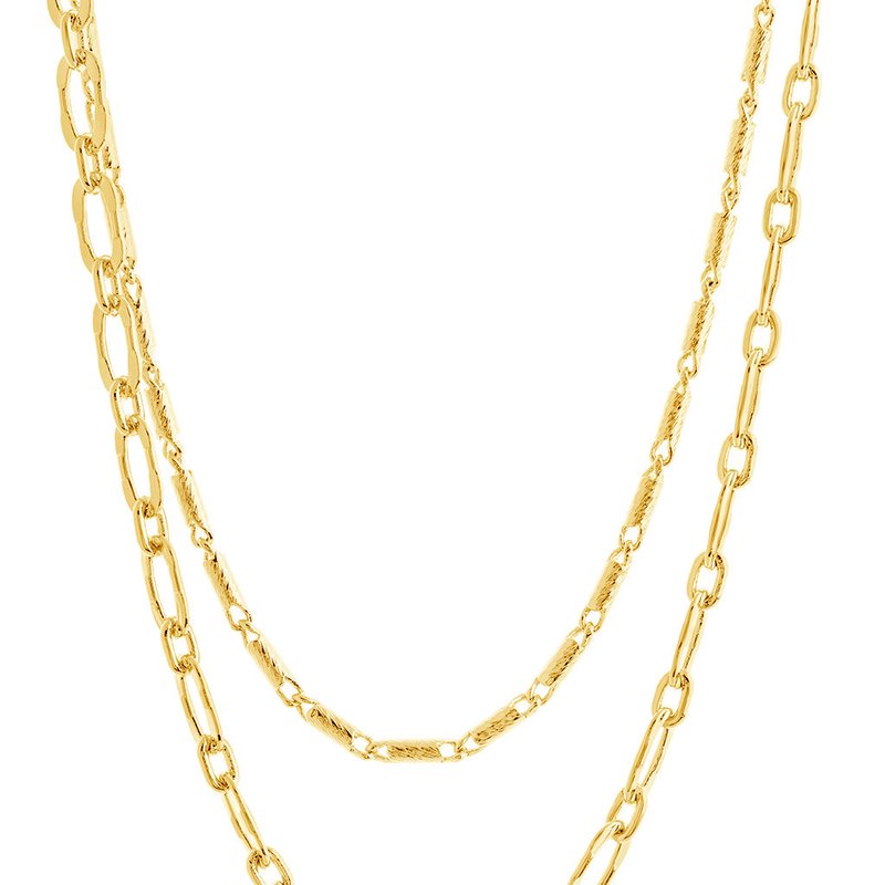 Sterling Forever Isadora Layered Necklace In Gold