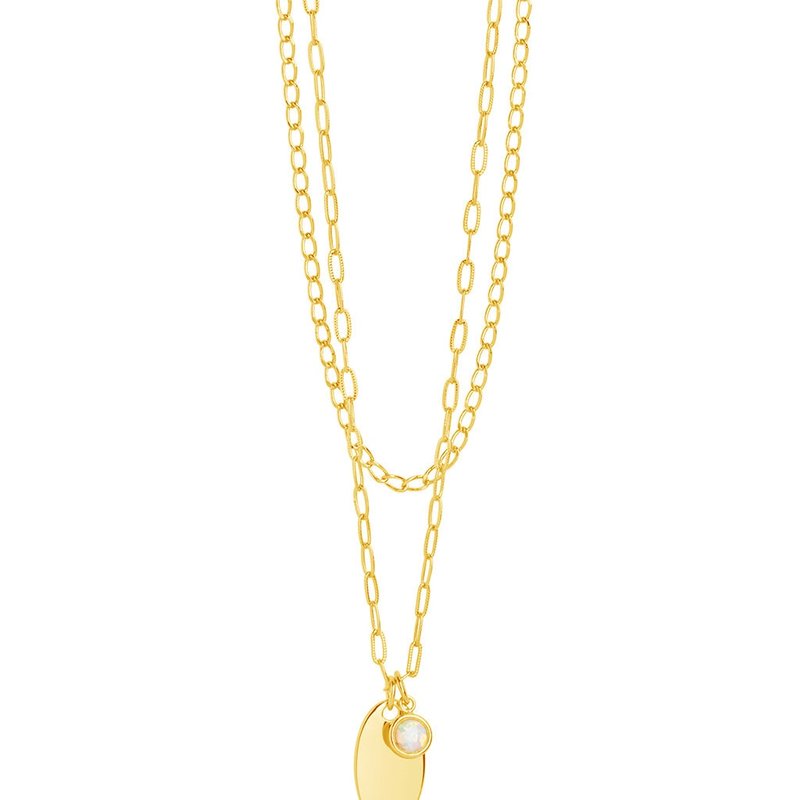 Sterling Forever Isla Layered Necklace In Gold