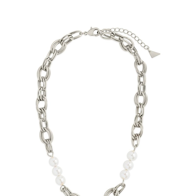 Shop Sterling Forever Ivanna Pearl Necklace In Grey