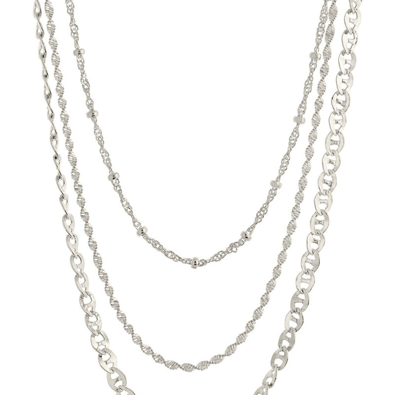 Shop Sterling Forever Lanora Layered Necklace In Grey