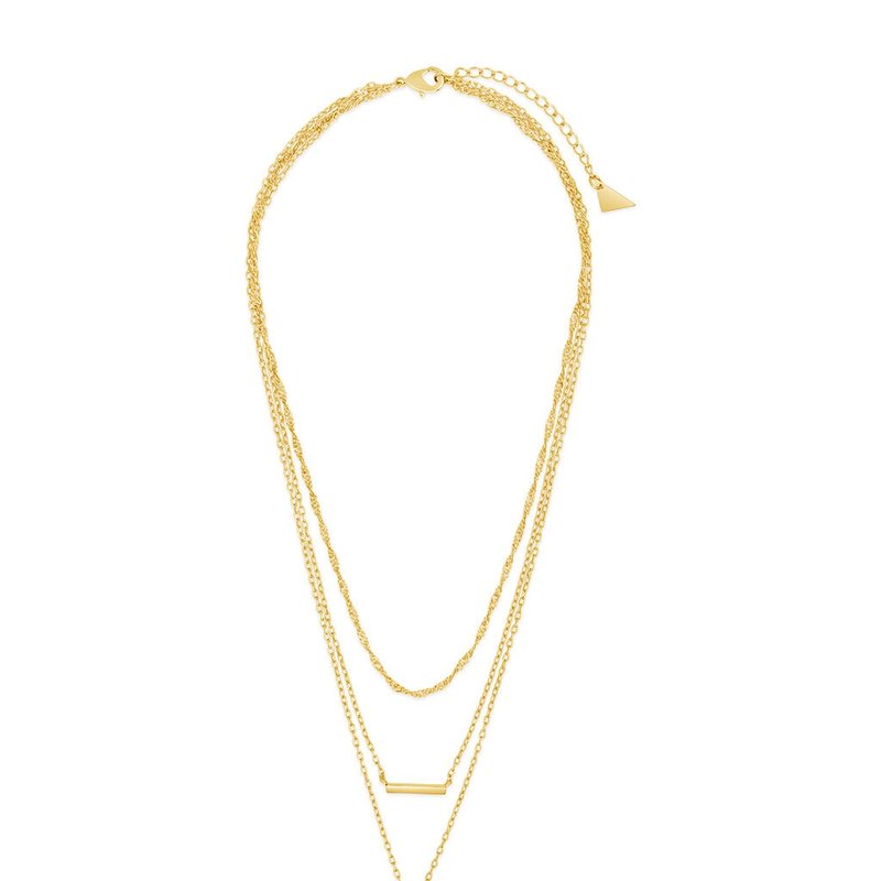 Sterling Forever Lottie Layered Necklace In Gold