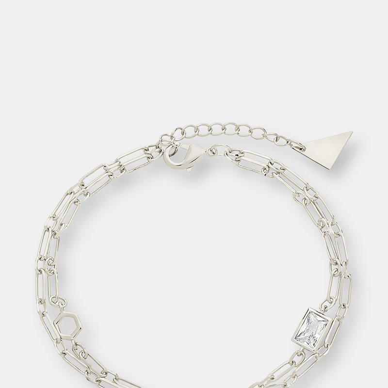 Shop Sterling Forever Melina Charm Bracelet In Grey