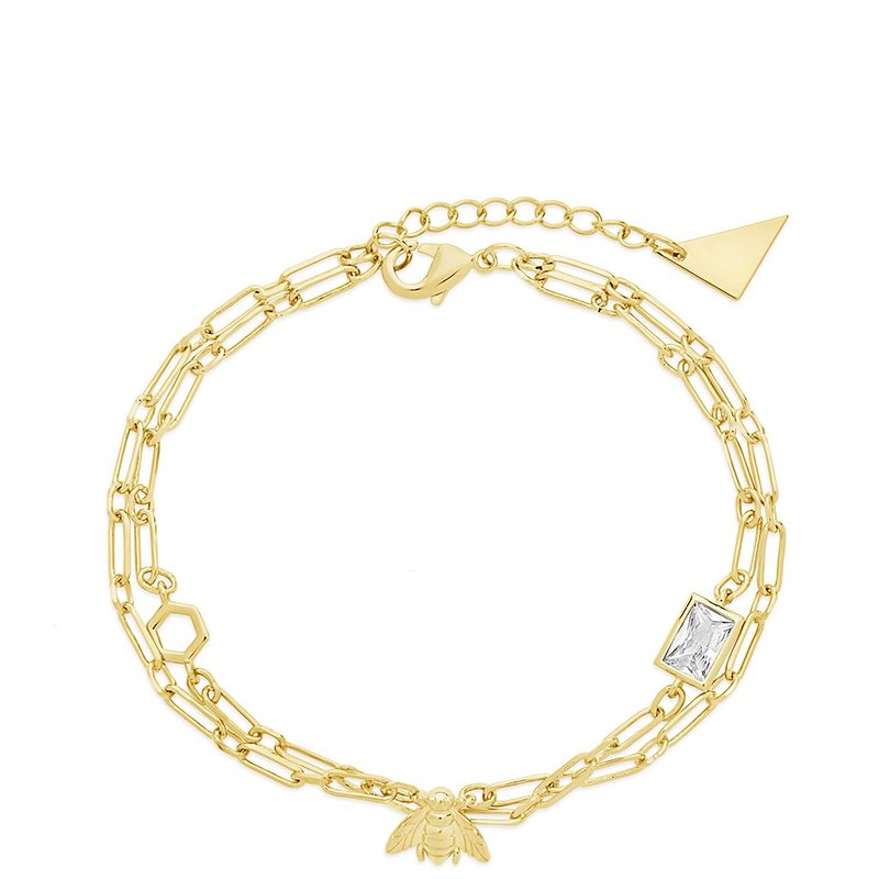 Shop Sterling Forever Melina Charm Bracelet In Gold