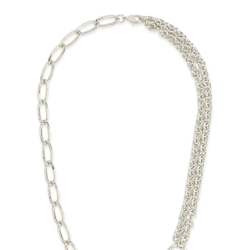 Sterling Forever Milan Chain Necklace In Grey