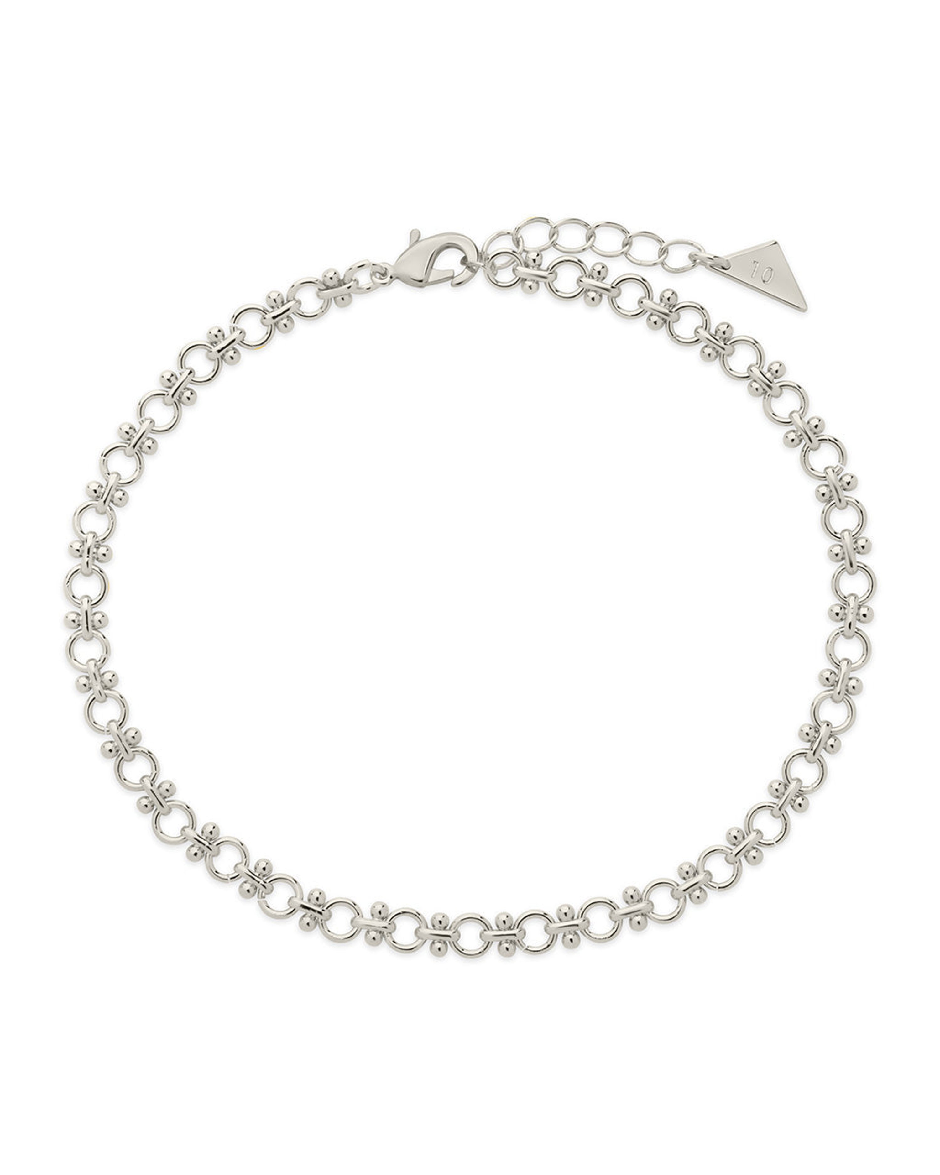 Sterling Forever Nadia Chain Anklet In Grey