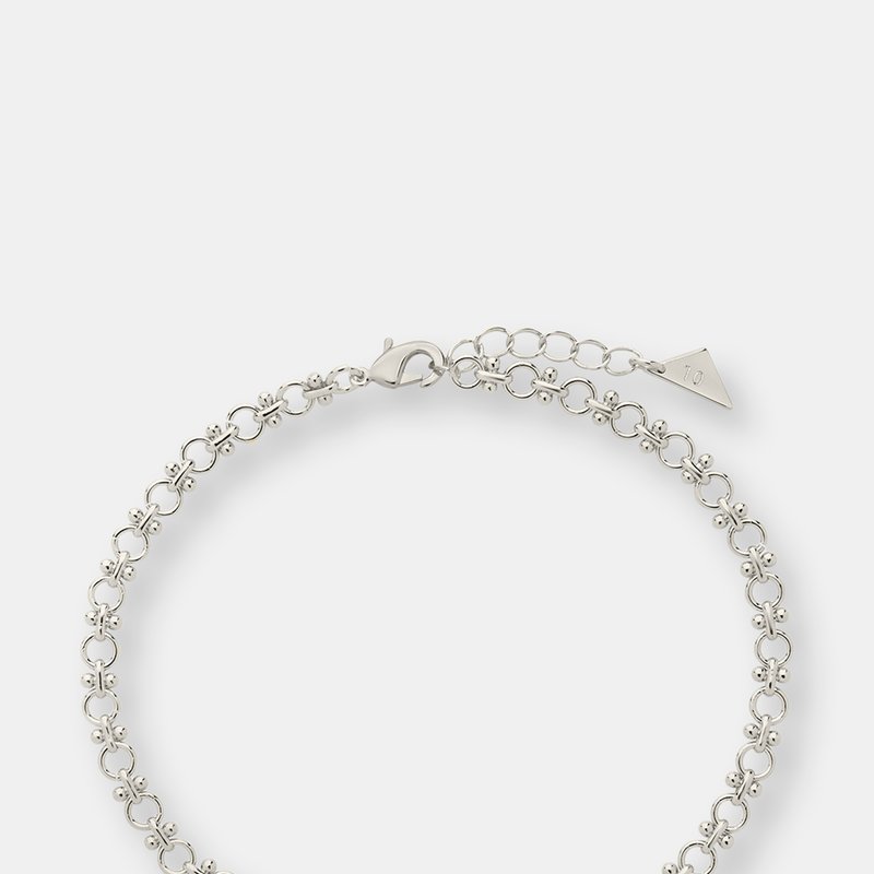 Sterling Forever Nadia Chain Anklet In Silver