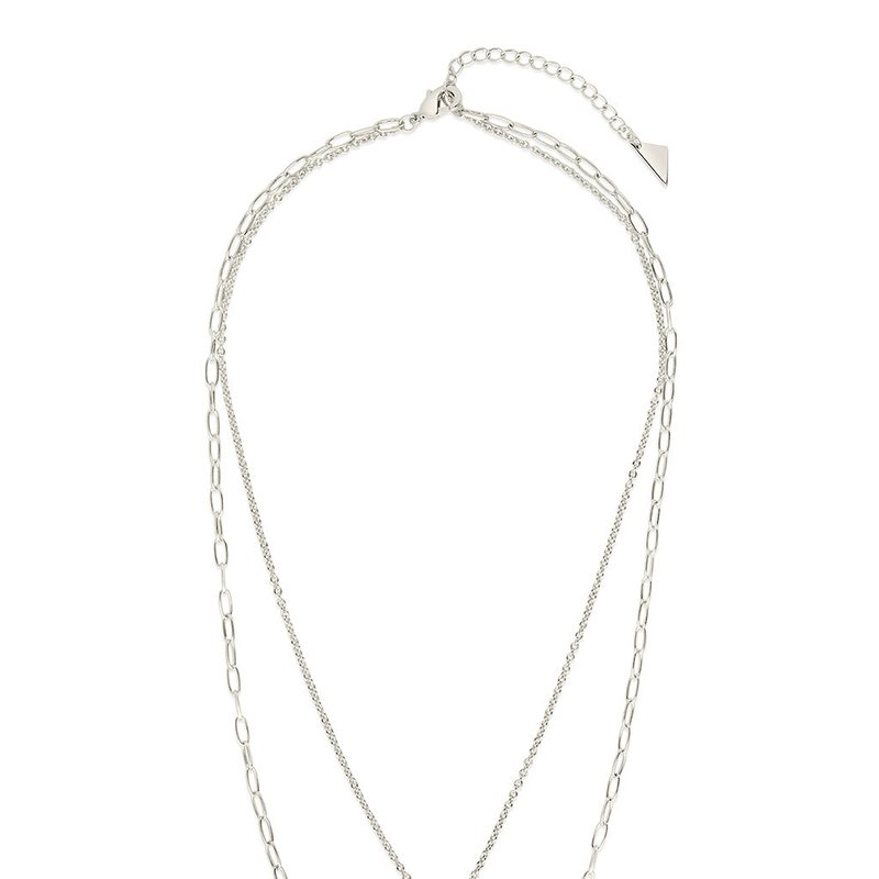 Sterling Forever Nerissa Layered Necklace In Grey