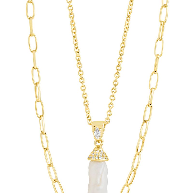 Sterling Forever Nerissa Layered Necklace In Gold