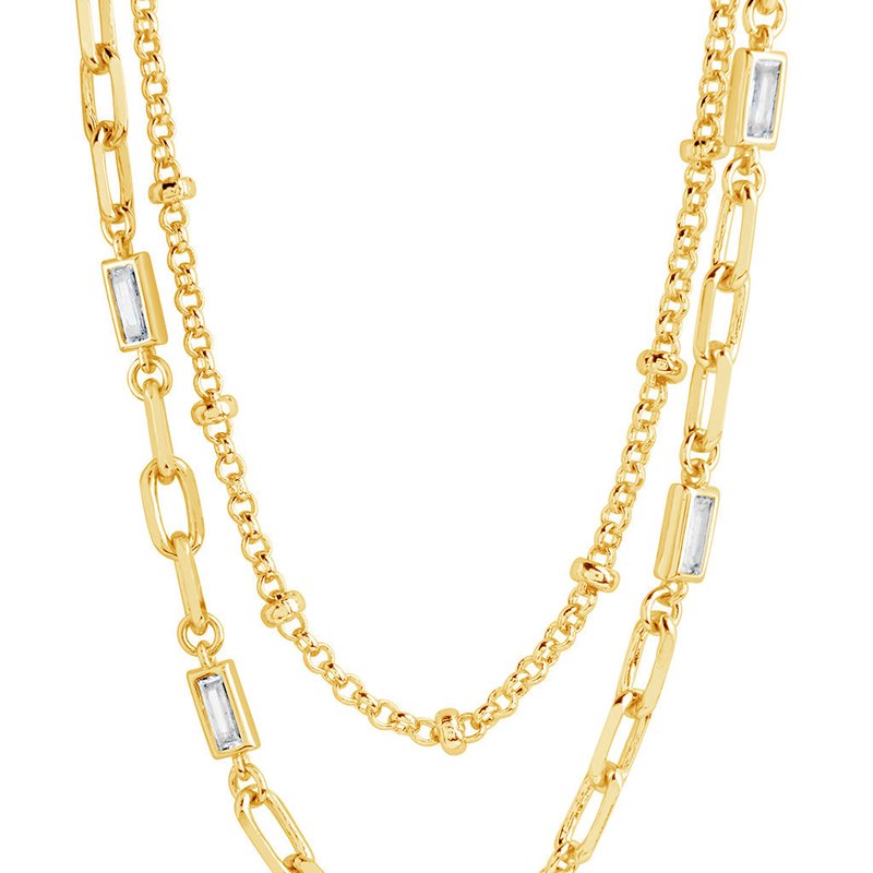 Sterling Forever Palmer Layered Necklace In Gold