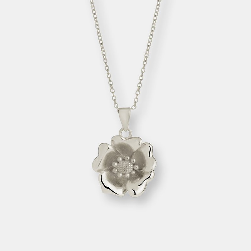 Sterling Forever Poppy Flower Charm Pendant In Silver