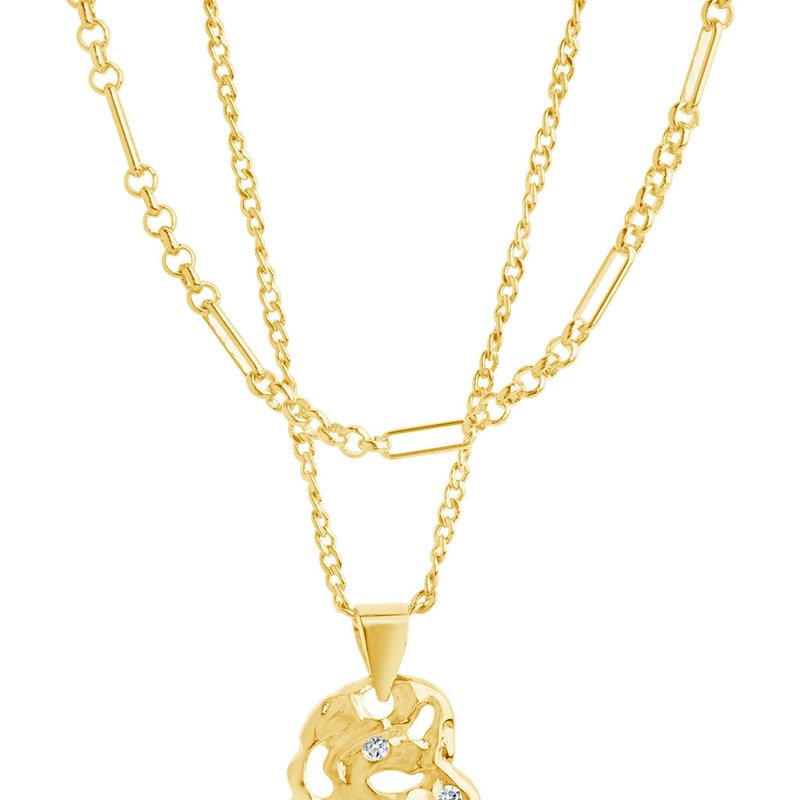 Sterling Forever Roslyn Layered Necklace In Gold